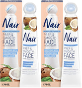 NAIR Exfoliating Facial Hair Removal Cream for Women - Smooth Skin Solution with Collagen for Sensitive Skincare, (Pack of 2)
